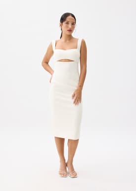 Nicole Padded Cut Out Midi Dress