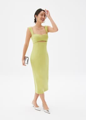 Nicole Padded Cut Out Midi Dress