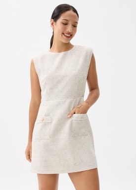 Aria Tweed A-line Mini Dress