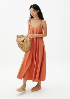 Jacquard Mandarin Collar Trapeze Midaxi Dress | Love, Bonito PH