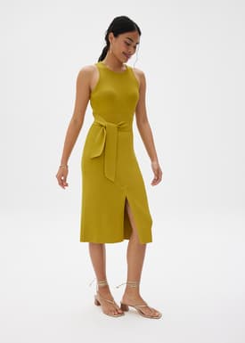 Farah Ribbed Knit Midi Dress