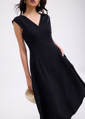 Sofi V-neck Fit & Flare Midaxi Dress