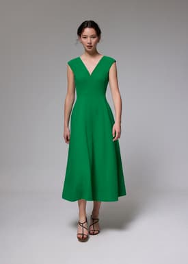Sofi V-neck Fit & Flare Midaxi Dress