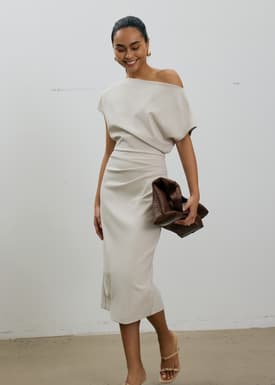 Amala Multi-way Drape Midi Dress