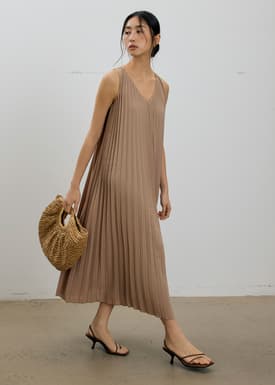 Willa Reversible Sunray Pleated Midaxi Dress