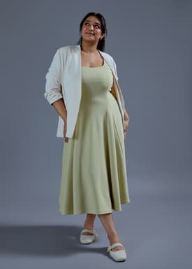 Reina Padded Ballerina Midi Dress