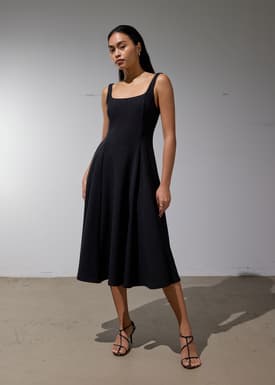 Reina Padded Ballerina Midi Dress