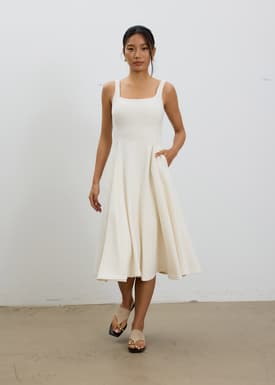 Reina Padded Ballerina Midi Dress
