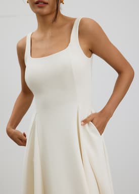 Reina Padded Ballerina Midi Dress