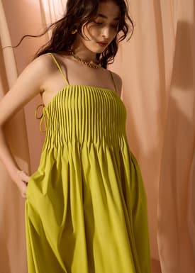 Chalita Pintuck Camisole Trapeze Midaxi Dress