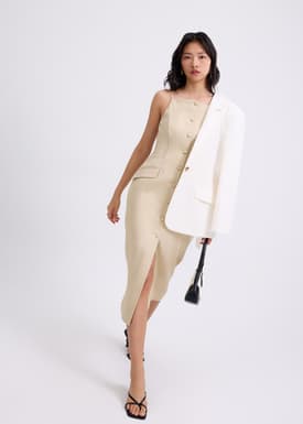 Azalea Straight Neck Column Midaxi Dress