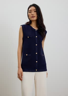 Yun Boxy Knit Vest