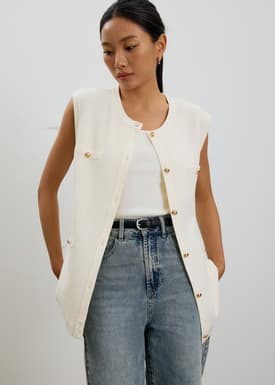 Yun Boxy Knit Vest
