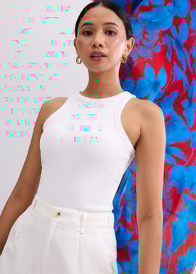 Malaya Padded Jersey Racerback Tank Top