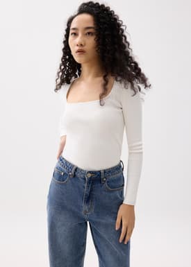 Mikaela Knit Square Neck Top