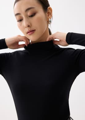 Minh Mock Neck Long Sleeve Top