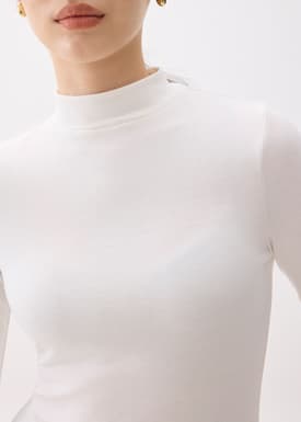 Minh Mock Neck Long Sleeve Top
