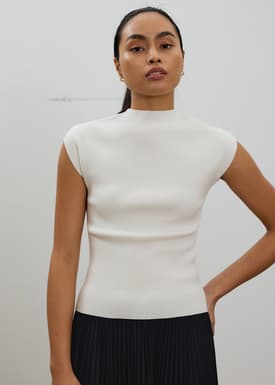 Huan Mock Neck Knit Top