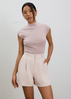 Huan Mock Neck Knit Top