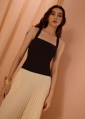 Tola Knit Cross Back Tank Top