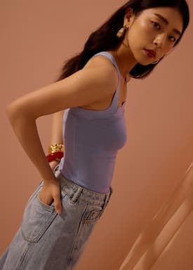 Tola Knit Cross Back Tank Top
