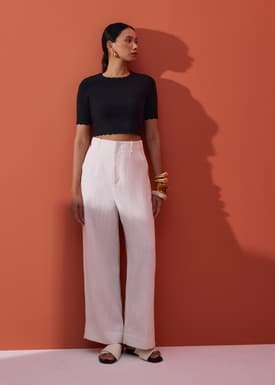 Raisa Knit Scallop Edge Crop Top