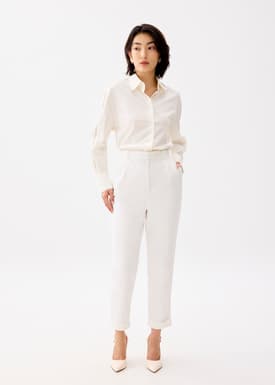 Lynn Tailored Peg Leg Chino Pants