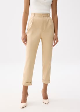 Lynn Tailored Peg Leg Chino Pants