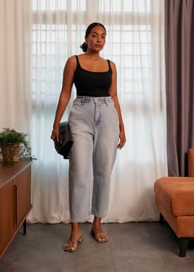 Sloane Elastic Paperbag Jeans