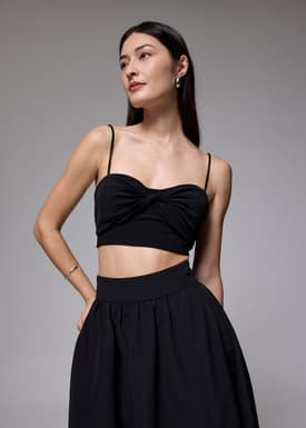 Padded Sweetheart Crop Camisole Top