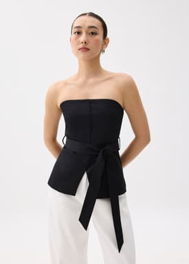 Cotton Belted Tube Top