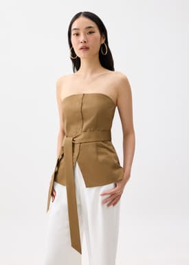Cotton Belted Tube Top