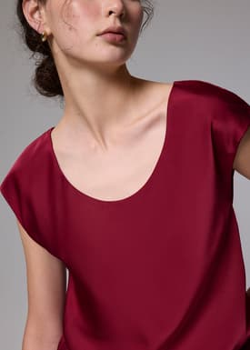 Reversible Satin Shell Top