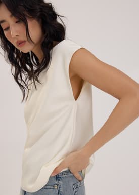 Reversible Satin Shell Top