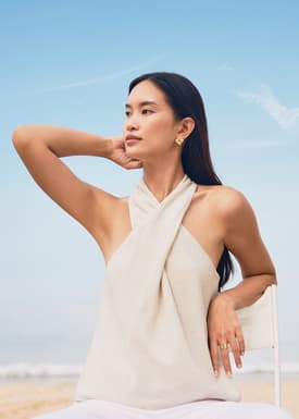 Linen Halter Top