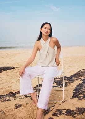 Linen Halter Top