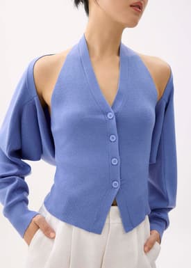 Knit Fitted Halter Neck Top