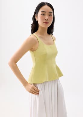 Scoop Neck Peplum Top