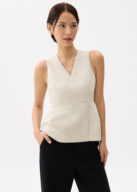 V-neck Peplum Wrap Top