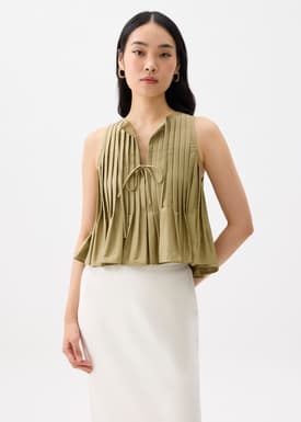 Round Neck Babydoll Tank Top
