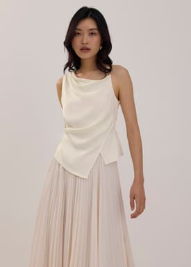 Asymmetric Satin Top