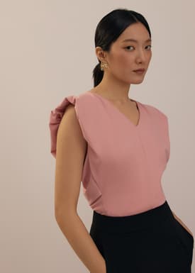 Jersey V-neck Top