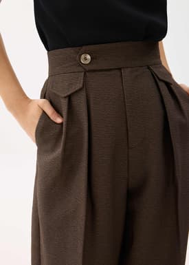 Leggy™ Elastic Pleated Straight Leg Pants