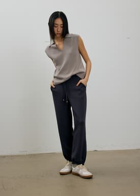 Neoprene High Waist Peg Leg Pants