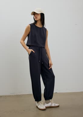 Neoprene High Waist Peg Leg Pants