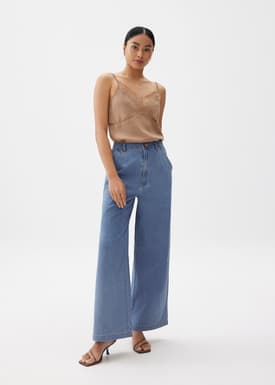 Denim Straight Leg Jeans