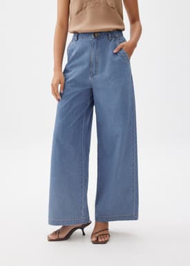 Denim Straight Leg Jeans