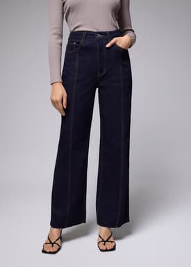 Leggy™ Denim Pintuck Straight Leg Jeans