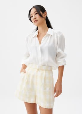 Gingham A-line Shorts