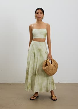 Abstract Flare Midaxi Skirt